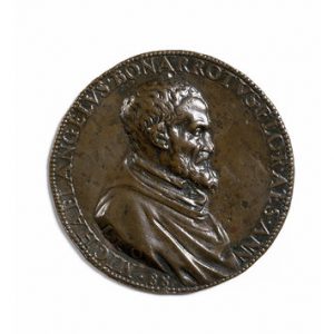 Médaille de Michelangelo Buonarroti par Leone Leoni, 1560.