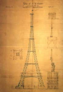 Premier dessin de la Tour Eiffel par Maurice Koechlin