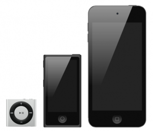  iPod Shuffle, iPod Nano, iPod Touch.