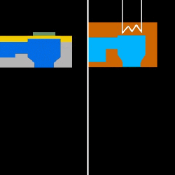 Drop-on-demand methods: on the left the piezoelectric DOD and on the right the thermal DOD.