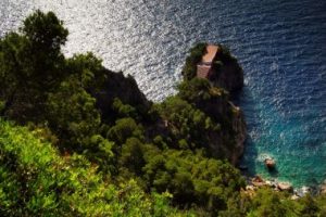 Villa Malaparte, as seen from up on high.