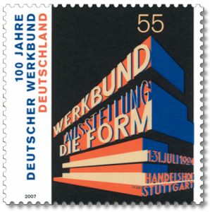 Timbre commémoratif du centenaire de l'exposition de Stuttgart (1924).