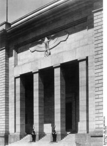 Chancellery of the Reich in Berlin (1938-1939): Black and white photo of the buliding