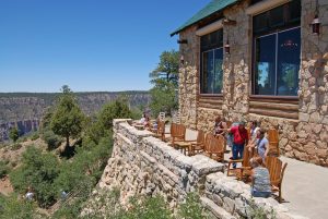Photo of a terrace on the Grand Canyon.