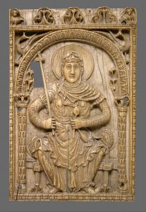 Placca con la Vergine Maria come personificazione della Chiesa in Stile Carolingio