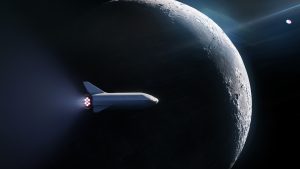 Artistic rendition of Super-Heavy's Starship' upper stage