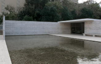 Exterior of the Barcelona Pavilion