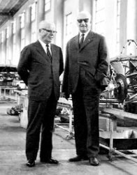 Battista Farina with Enzo Ferrari