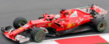 Sebastian Vettel Driving the SF70H