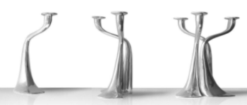 Candleholder - Mirror polished casted aluminum 