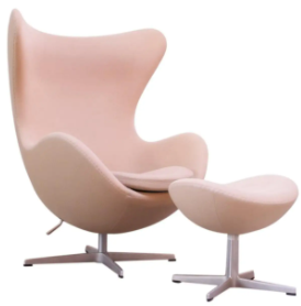 Arne Jacobsen for Fritz Hansen Egg Chair and Ottoman Distributed by Knoll.