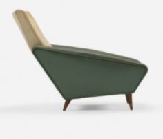 Distex lounge chair, seen from the side, by Gio Ponti. 