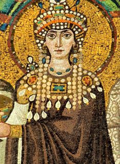 Procissão de Teodora (mosaico) - Basílica de San Vitale (Ravenna)

