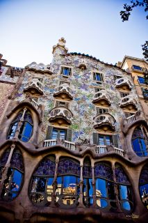 Casa Batllo de Gaudí em estilo moderno catalão.