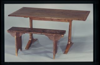 Mesa de comedor 1800-1825 en estilo shaker 