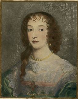 Enriqueta María reina de Gran Bretaña al estilo Regencia.