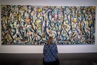 Quadro dell'espressionismo astratto di Pollock "Mural"