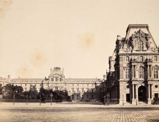 Palácio das Tulherias, Estilo Directório, Paris, França. Fotografia de Achille Quinet, cerca de 1860