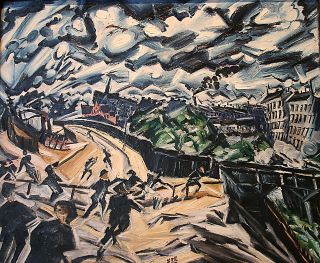 Paesaggio Apocalittico di Ludwig Meidner quadro espressionista