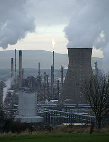 A petrochemical refinery in Grangemouth