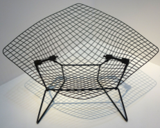 Wire chair: Knoll had Bertoia translate his sculptural work into furniture, resulting in his wire chairs.