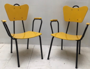Set of 2 chairs by Jacques Hitier for Tubauto.