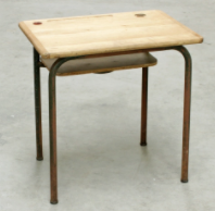 French Vintage MCA School Desk by Jacques Hitier for Mullca, 1950s.