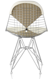 Eames Wire Chairs, seen from the back.
