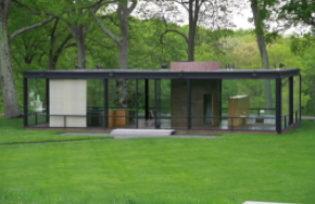 Philip Johnson's Glass House, in New Canaan, Connecticut.