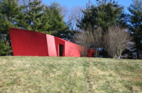 Da Monsta Building: For the building Da Monsta on the Glass House estate Philip Johnson used a sculpture by his friend Frank Stella for inspiration. (Photograph: Mark Wakely)