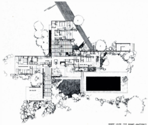 Richard Neutra, Kauffman House, Plans