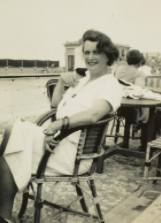 Betty Joel (Mary Stewart Lockhart) portrait in black and white.