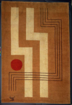Tappeto. Questo tappeto in lana annodato a mano è stato disegnato da Betty Joel, Cina anni '30.
