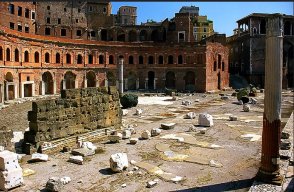 El Foro de Trajano, Roma, Italia. 