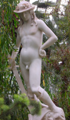Escultura en mármol de David,
 reproducción en The Temperate House, Jardines botánicos reales.