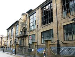 Escuela de Arte de Glasgow, diseñada por Charles Rennie Mackintosh.