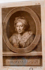 Retrato de Winckelmann - grabado 
(1783-1784) por Girolamo Carattoni (1757 o 1760-1809), Nápoles, Museo Arqueológico.