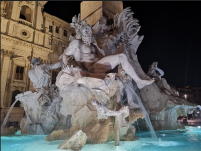 La Fuente de los Cuatro Ríos, 
Bernini, 1648-1651, Piazza Navona, Roma.