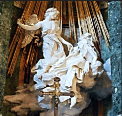 ‘Saint Theresa's Ecstasy' (1644-1652) por Gian Lorenzo Bernini, Santa Maria della Vittoria, Iglesia en Roma.