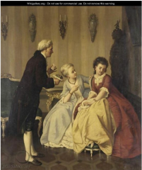 Cortejando a la dama tímida - por Pierre François Léonard Fontaine.