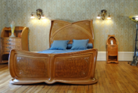 Muebles de dormitorio diseñados 
específicamente para la Villa Majorelle.