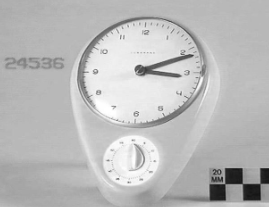 Max Bill - reloj de cocina con temporizador, 1951.