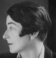 Eileen Gray portrait in black and white. 