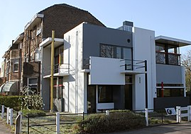 Casa Rietveld Schröder, por Gerrit Rietveld en Utrecht, Países Bajos.
