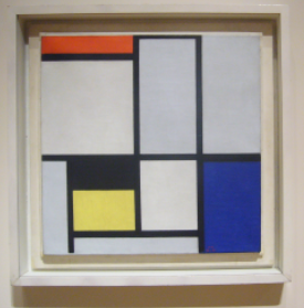 Piet Mondrian Composición C (No.III)
 con rojo, amarillo y azul.