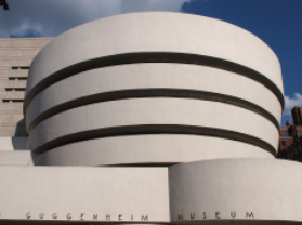 Arquitectura moderna, ejemplo funcionalista. - Museo Guggenheim (Nueva York, Estados Unidos 2012), 
por la Solomon R. Guggenheim Foundation en 1939.