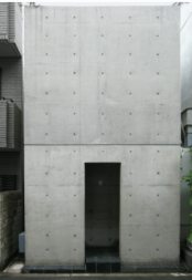 Casa Azuma, Tadao Ando, 1976, vista frontal.