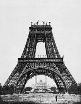 Another photo of the construction of the Eiffel Tower, this time from the 21st of August 1888.