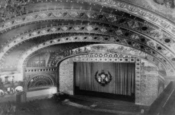 Auditorium Theatre interior from the balcony, Adler & Sullivan, 1889, Chicago.