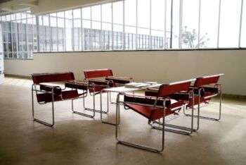 Bauhaus building - Wassily Chairs by Marcel Breuer (1925/26).